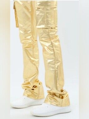 Armor Jeans Metallic Stacked Straight Jeans